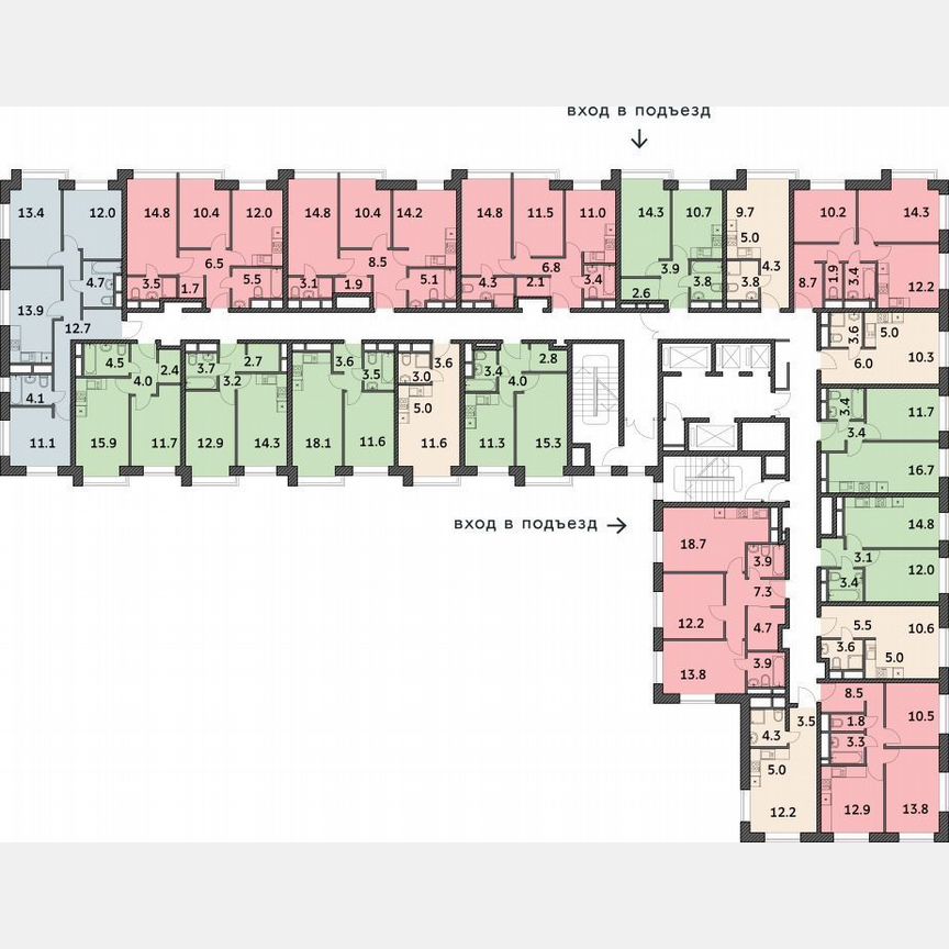 1-к. квартира, 38,5 м², 8/19 эт.