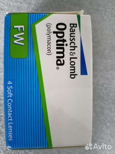 Линзы контактные Optima сша,за 4 шт