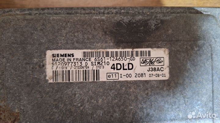 Эбу sim210 форд фиеста/фьюжн