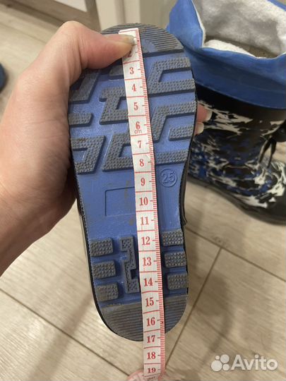 Резиновые сапоги crocs c9,утепленые резиновые