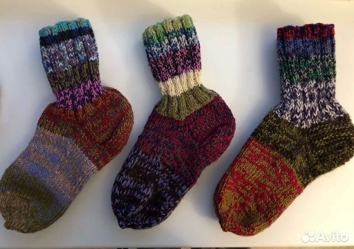 Вязаные носки ручной работы