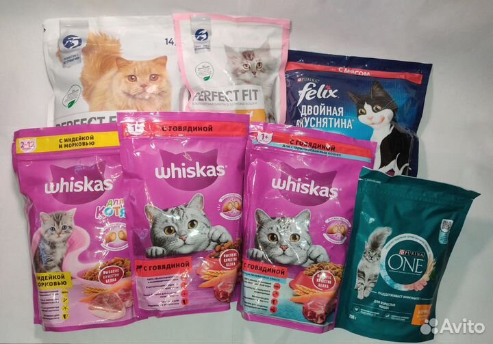 Сухой корм для кошек, влажный корм для кошек