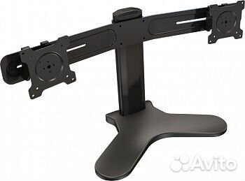 Подставка Wize DSH2 чёрн. двойная настольная бок о