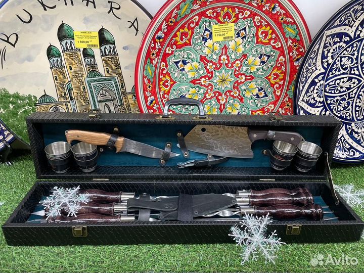 Подарочный шашлычный набор Эстет (шампура в кейсе)