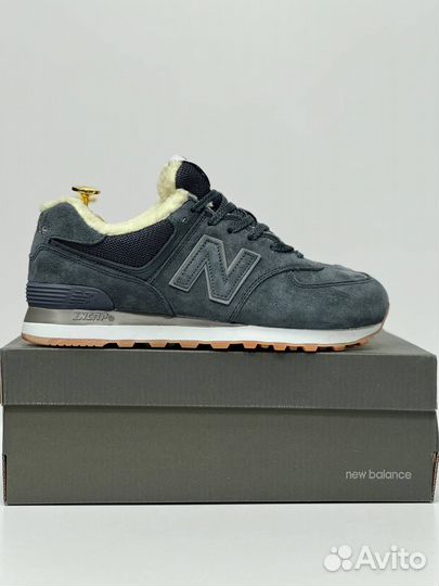 Кроссовки new balance 574 зимние с мехом