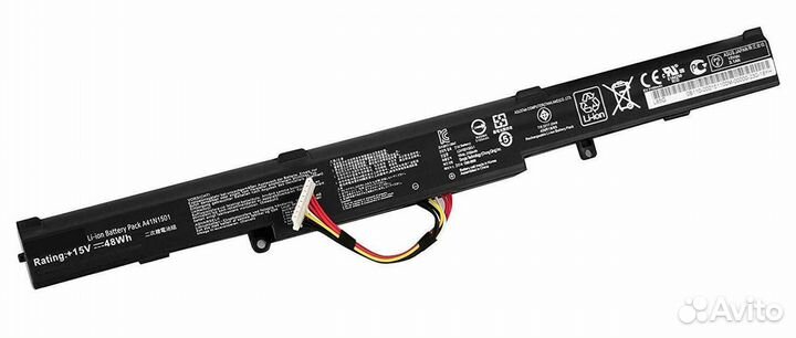 Аккумулятор Asus x450e, GL752,N552 / A41N1501