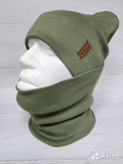 Шапка со снудом для мальчика от 7 лет до 18