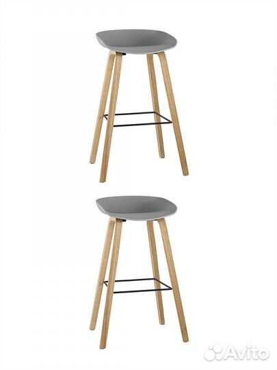 Стул барный libra серый 2 шт