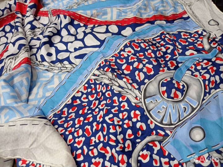 Платок fendi шелк ориг. hand made лимитка италия