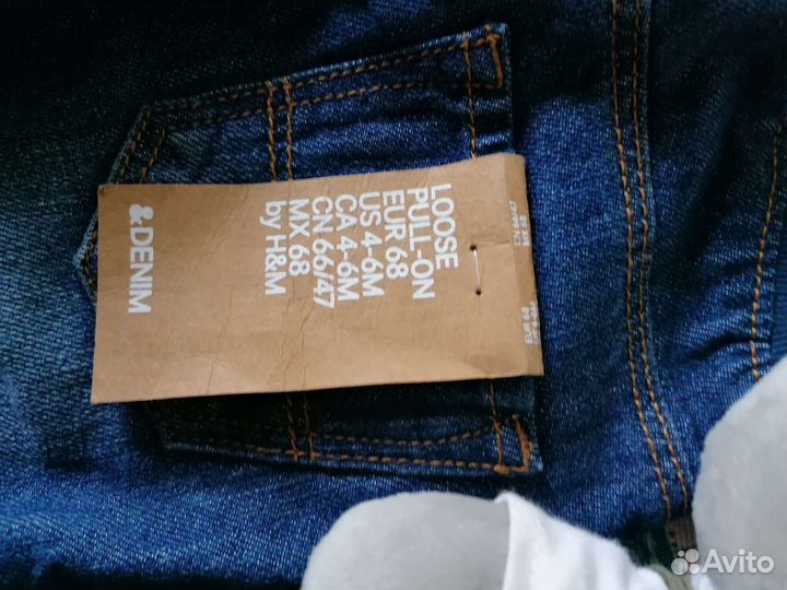 Джинсы эйч энд эм, h&m, 2-4 месяца+кофта