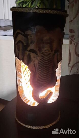 Светильник ночник Слон Таиланд, ручная работа