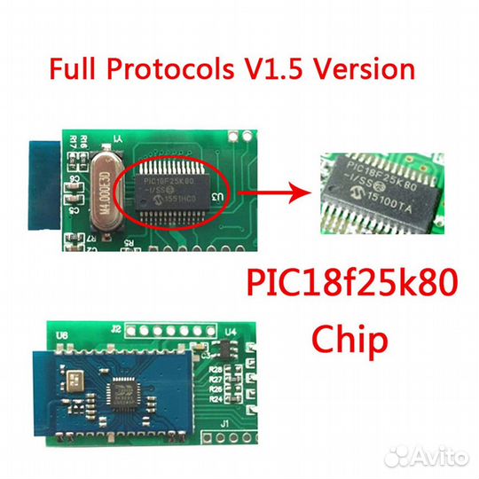 ELM 327 OBD2 v1.5 новый pic18F25K80 гарантия