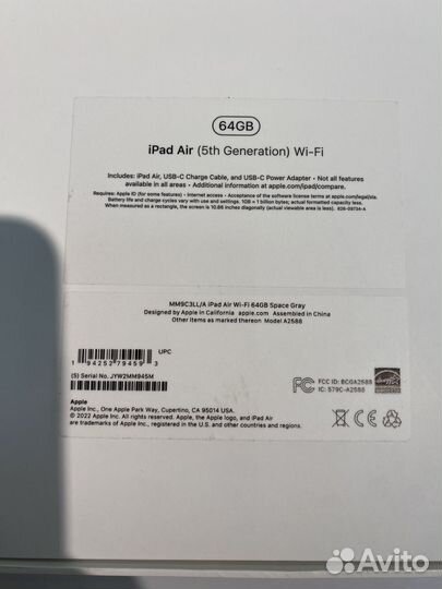 Apple iPad Air 5 2022 64gb Space Gray