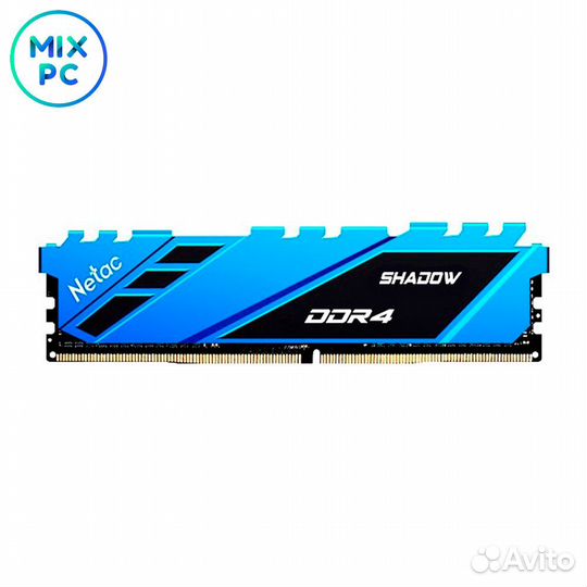 Модуль памяти DDR4 16GB 3200MHz Netac Shadow Blue