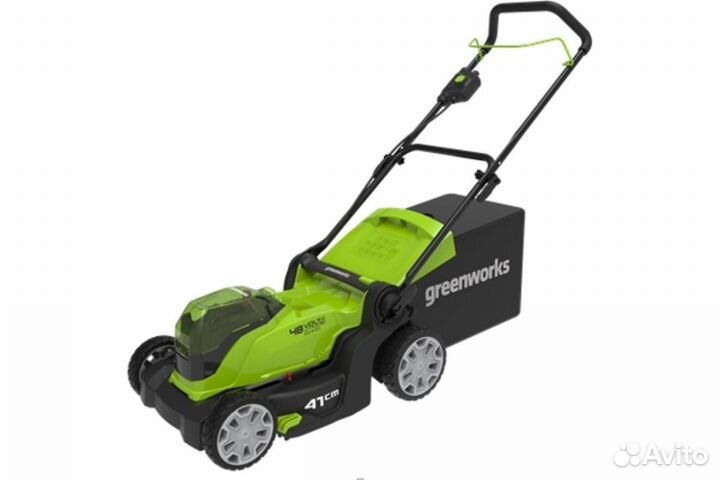 Аккумуляторная газонокосилка GreenWorks 2х24V