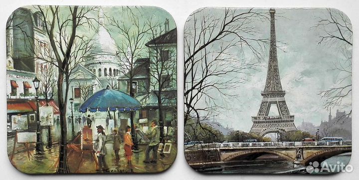 Подставки под Стаканы Кружки Париж