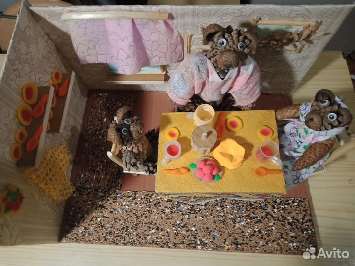 Поделка в сад, три медведя