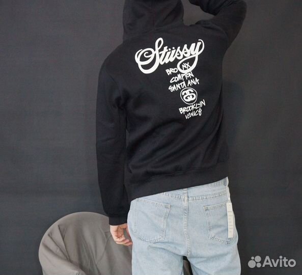 Худи stussy черная