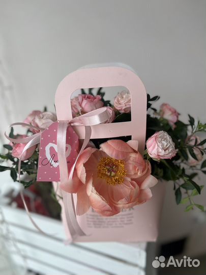 Сумка с цветами коробка с цветами Казань