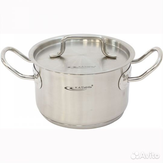 Кастрюля нерж. общепит 2,0л d16 см с трс-3 Катунь