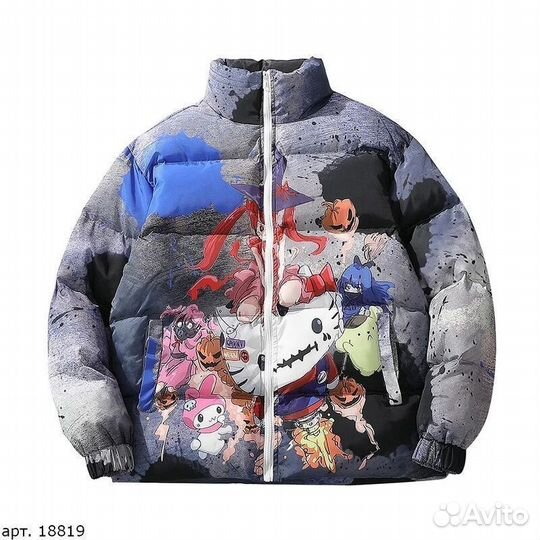 Зимняя Куртка Anime Серая