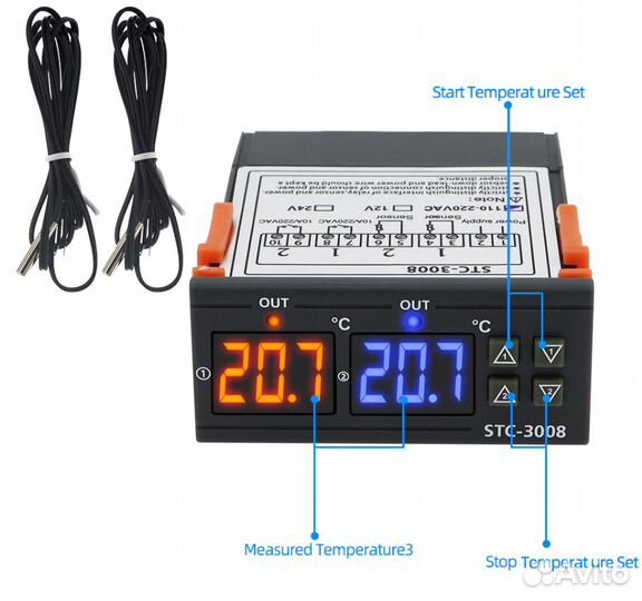 Терморегулятор STC-3008 AC110-220V