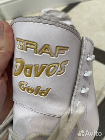 Коньки 33р. Graf Davos Gold. Фигурные