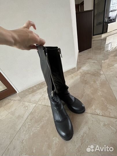 Сапоги кожаные женские 38