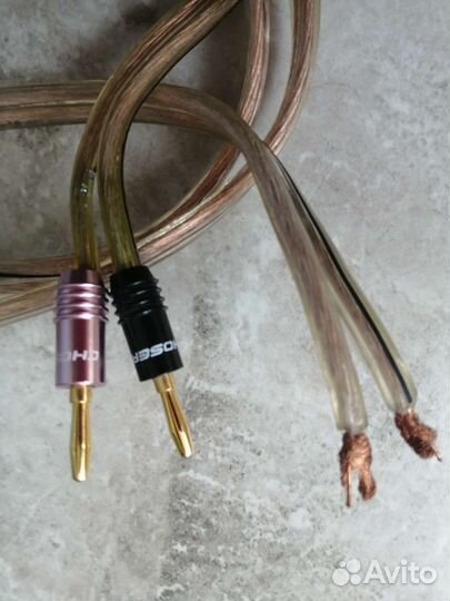 Акустический кабель медный 2 м с двумя разъёмами