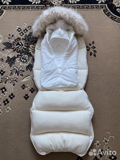 Зимний конверт на выписку для новорожденных