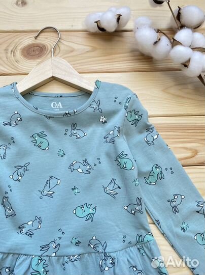 Платье c&a с длинными рукавами 116 122 134