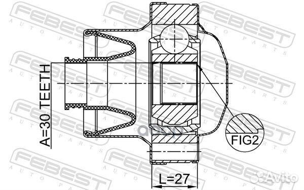 ШРУС карданного вала передний 30x81 0711-JB424F