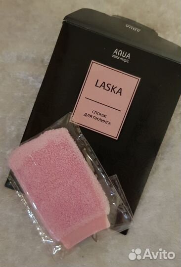 Варежка laska для умывания, Спонж для пилинга