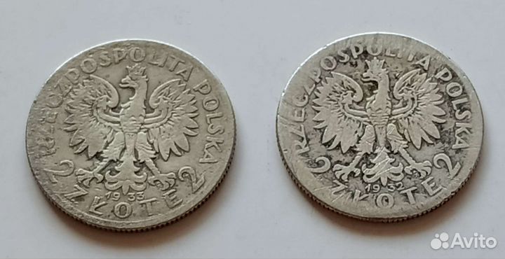 10 злотых 1932 год, серебро