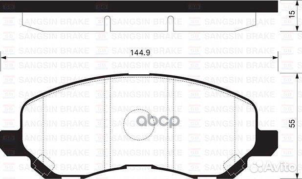 Колодки тормозные перед mitsubishi outlander