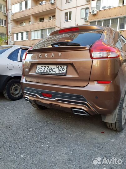 Накладка на задний бампер Юрол на Лада Xray