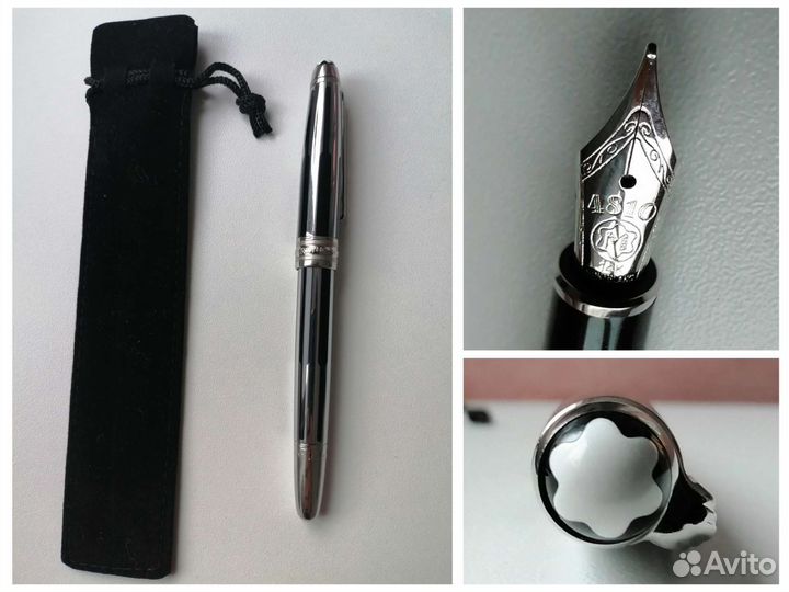 Montblanc перьевая ручка новая металл