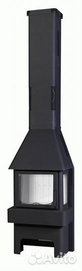 Камин Бавария три стекла (графит)