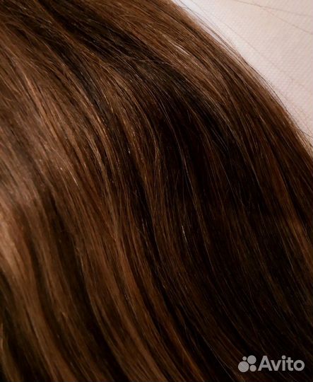 Волосы натуральные на заколках мелированные 120 гр