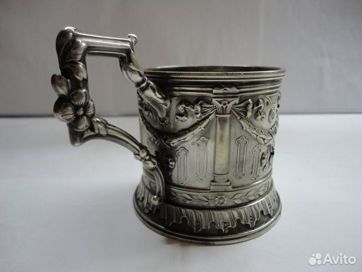 Серебряный подстаканник Охота на медведя(875) 37г