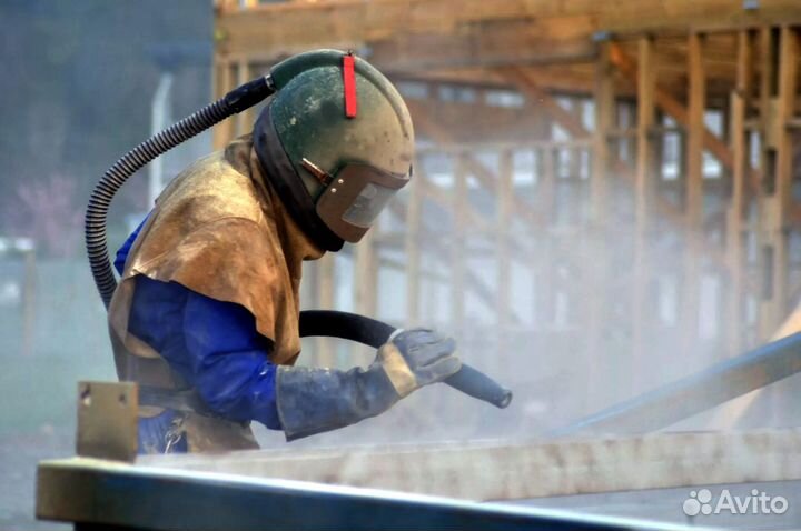 Огнезащита. Пескоструйная обработка. Окраска