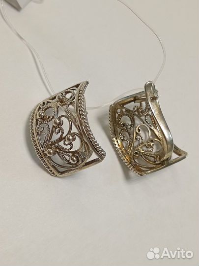 Серьги серебро