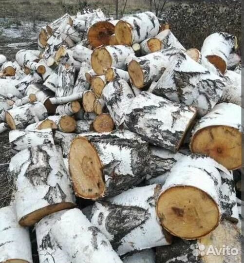 Дрова чурками берёза