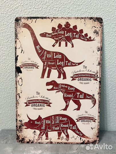 Постеры металлические бургеры/ мясо/BBQ