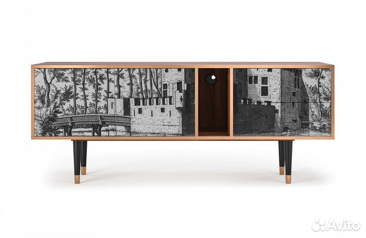 Тв-тумба T1 - Орех - Castle with Lift Bridge