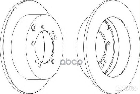 DDF1410 Диск тормозной mitsubishi lancer 00/OU