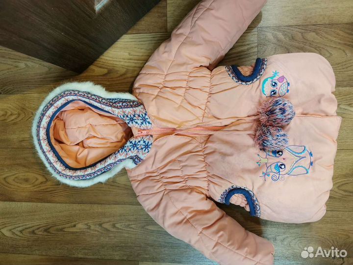 Зимний костюм для девочки 86