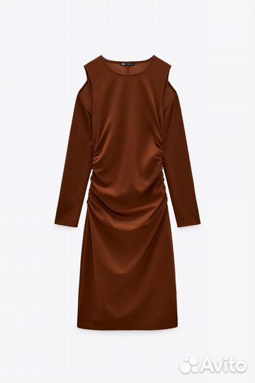 Платье zara миди с вырезами новое