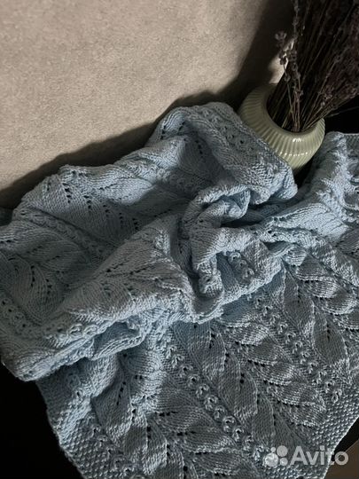 Плед вязаный ручная работа