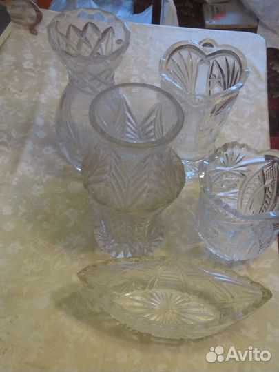 Вазы и вазочки. СССР. Стекло, хрусталь